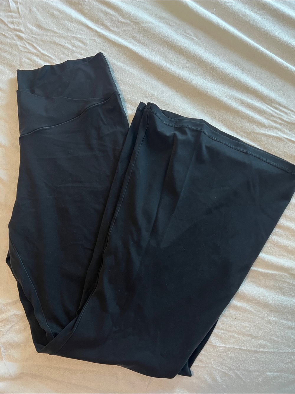 Aerie Black High-Waist Wide Leg Flair Leggings